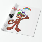 Glossy Wrapping Paper, Rainbow Monkey Magisch Geschenkpapier (Ungerollt)