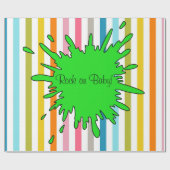 Glossy Wrapping Paper, Rocks Rock on Baby! Streife Geschenkpapier (Flach)