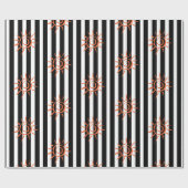 Glossy Wrapping Paper, Schwarz-weiß Strip Star Geschenkpapier (Flach)