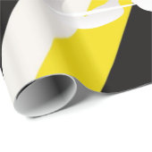 Glossy Wrapping Paper, Schwarz-weiß Strip Swans Geschenkpapier (Rolleneckpunkt)