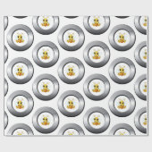 Glossy Wrapping Paper Silver Bumblebee Geschenkpapier (Flach)