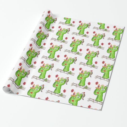 Glossy Wrapping Paper Snake Cactus Bird Geschenkpapier (Ungerollt)