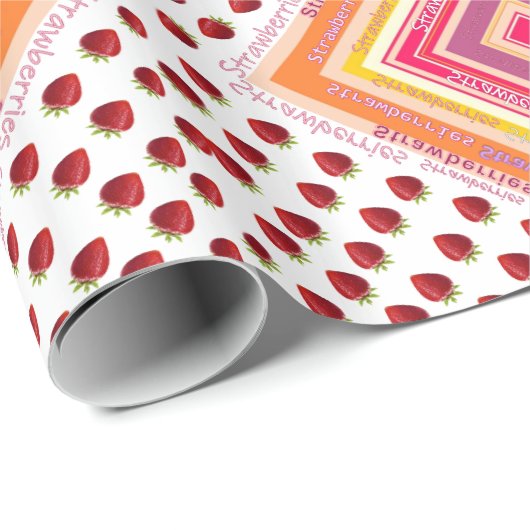 Glossy Wrapping Paper Strawberry Geschenkpapier (Rolleneckpunkt)