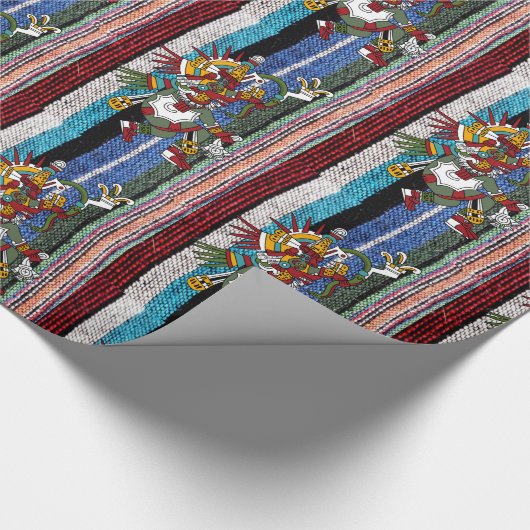 Glossy Wrapping Paper, Stripe Aztec Geschenkpapier (Ecke)