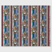 Glossy Wrapping Paper, Stripe Aztec Geschenkpapier (Flach)