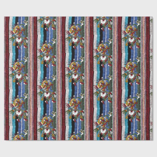 Glossy Wrapping Paper, Stripe Aztec Geschenkpapier (Flach)