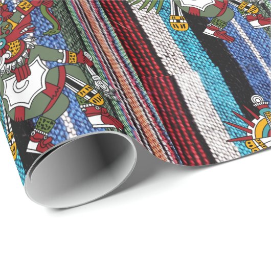 Glossy Wrapping Paper, Stripe Aztec Geschenkpapier (Rolleneckpunkt)