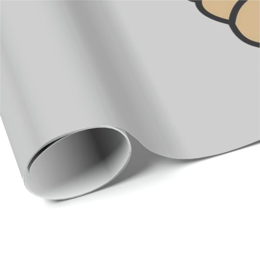 Glossy Wrapping Paper, Überraschungshund Geschenkpapier (Rolleneckpunkt)