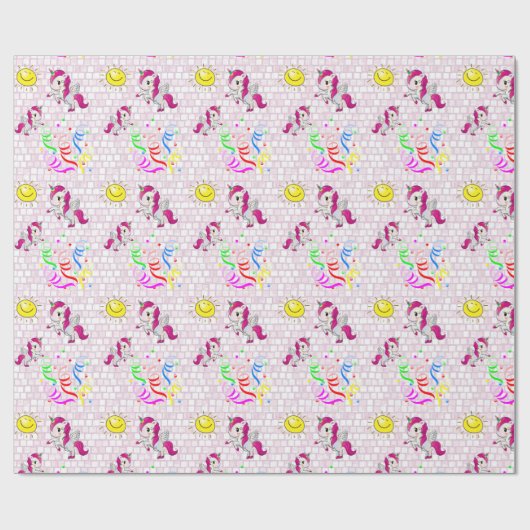 Glossy Wrapping Paper Unicorn Geschenkpapier (Flach)