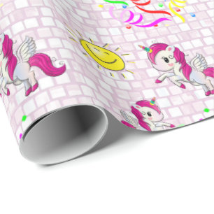 Glossy Wrapping Paper Unicorn Geschenkpapier