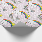 Glossy Wrapping Paper Unicorn Regenbogen Geschenkpapier (Ecke)