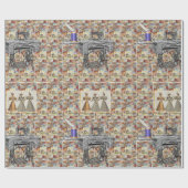 Glossy Wrapping Paper Viktorianisch Nähen Geschenkpapier (Flach)
