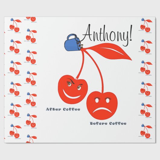 Glossy Wrapping Paper (vor der Kaffeekirrie) Geschenkpapier (Flach)