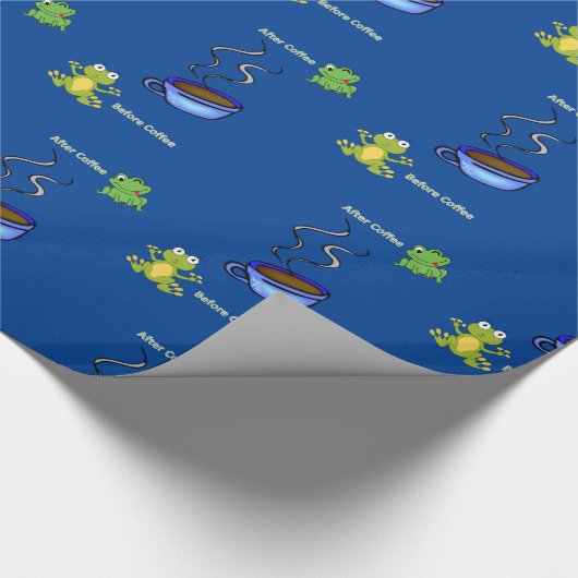 Glossy Wrapping Paper (vor und nach dem Kaffee) Geschenkpapier (Ecke)