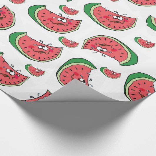 Glossy Wrapping Paper Wassermelonen Geschenkpapier (Ecke)
