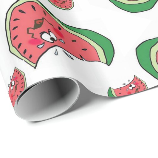 Glossy Wrapping Paper Wassermelonen Geschenkpapier (Rolleneckpunkt)