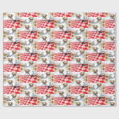 Glossy Wrapping Paper White Daisy Geschenkpapier (Flach)