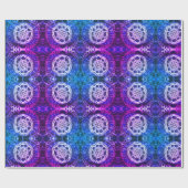 Glossy Wrapping Paper, White Mandala Edelweiss Geschenkpapier (Flach)