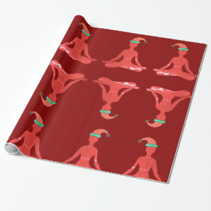 Glossy Wrapping Paper Yoga Neues Jahr Geschenkpapier