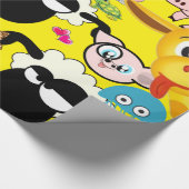 Glossy Wrapping Paper Zoo Animals Giraffe Elephant Geschenkpapier (Ecke)