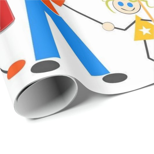 Glossy Wrapping Paper, Zoo Giraffe, Affe Geschenkpapier (Rolleneckpunkt)