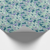 Glossy Wrapping Papier grün-böhmisch Geschenkpapier (Ecke)