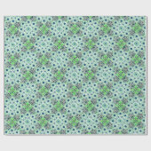 Glossy Wrapping Papier grün geometrisch Geschenkpapier (Flach)