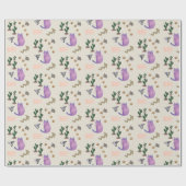 Glossy Wrapping Papier Katzenfisch Kaktus Meow Paw Geschenkpapier (Flach)