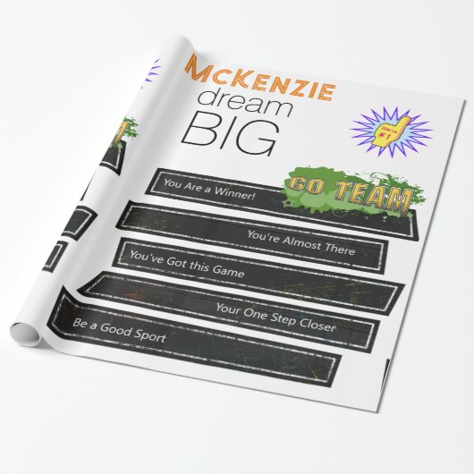 Glossy Wrapping Papier Sportleistung gewinnt Geschenkpapier (Ungerollt)