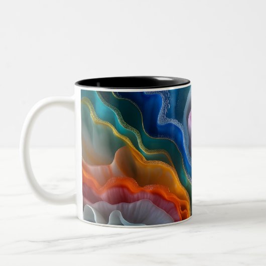 Glossyposter Zweifarbige Tasse (Links)