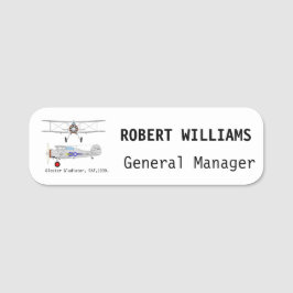 Gloster Gladiator: Klassische Bezeichnung Namensschild