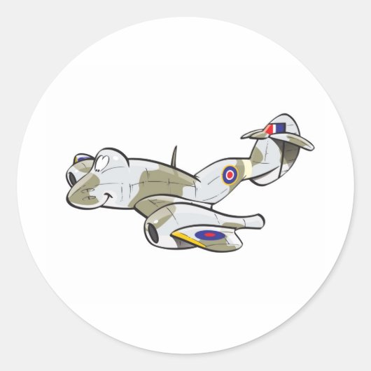 Glostermeteor Runder Aufkleber (Vorderseite)