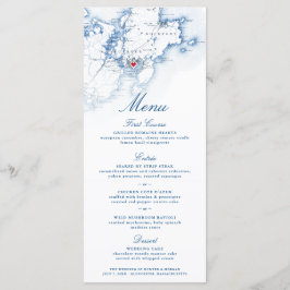 Gloucester Cape Ann Karte Elegantes Navy-Script