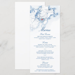 Gloucester Cape Ann Karte Elegantes Navy-Script