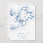 Gloucester Cape Ann MA Wedding Flat Dankeskarte (Vorderseite)