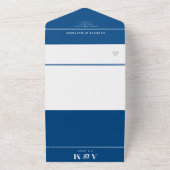 Gloucester Cape Ann Map Elegant Navy Wedding All In One Einladung (Außenbereich)