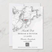 Gloucester Cape Ann Save the Date Eleganter QR-Cod (Vorderseite)