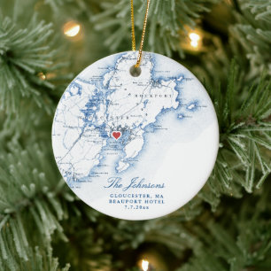 Gloucester Cape Ann Wedding Our First Christmas Keramik Ornament