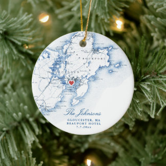 Gloucester Cape Ann Wedding Our First Christmas Keramik Ornament