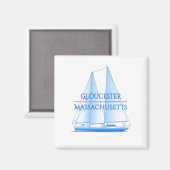 Gloucester Coastal Nautical Sailing Sailor Magnet (Vorderseite/Rückseite)