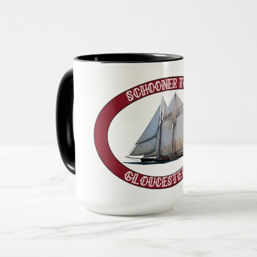 Gloucester-Fischen Schooner Tasse (Vorderseite Links)