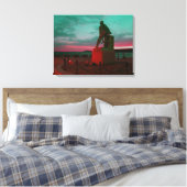 GLOUCESTER-FISCHER-STATUE EINGEWICKELT LEINWANDDRUCK (Insitu (Schlafzimmer))