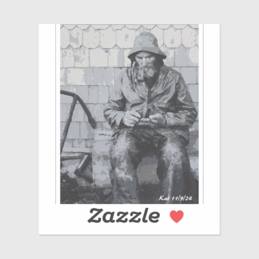 Gloucester Fisherman überwindet seine Nets Aufkleber (Blatt)