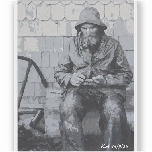 Gloucester Fisherman überwindet seine Nets Aufkleber (Vorderseite)