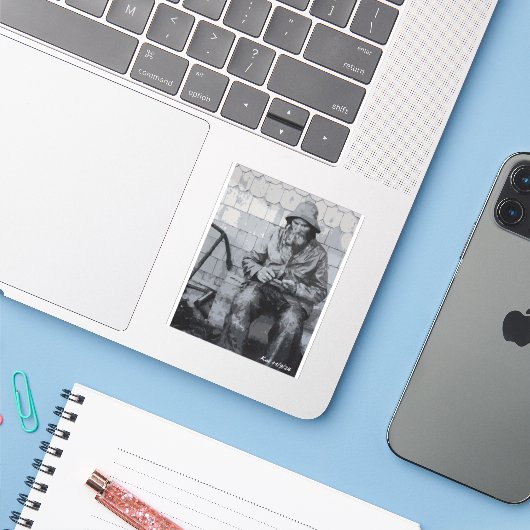 Gloucester Fisherman überwindet seine Nets Aufkleber (Laptop mit iPhone)