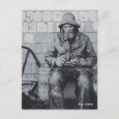 Gloucester Fisherman überwindet seine Nets Postkarte (Vorderseite)