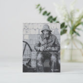 Gloucester Fisherman überwindet seine Nets Postkarte (Stehend Vorderseite)