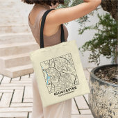 Gloucester, Gloucestershire City Map Tote Bag Tragetasche