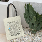 Gloucester, Gloucestershire City Map Tote Bag Tragetasche