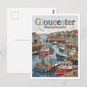 Gloucester Harbor Massachusetts Postkarte (Vorne/Hinten)